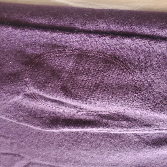 Vertical Designs 100% Wool & Cashmere Purple Women's Sz. XL Sweater - Picture 9 of 11